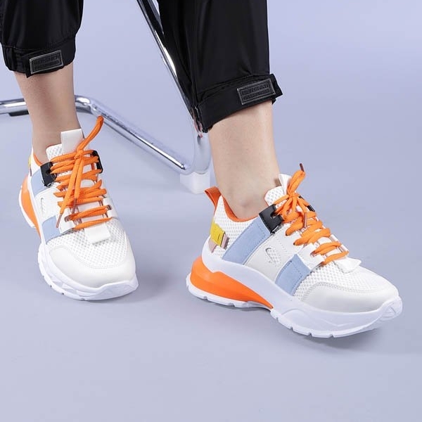 Γυναικεία αθλητικά παπούτσια Sully πόρτοκαλι, 3 - Kalapod.gr
